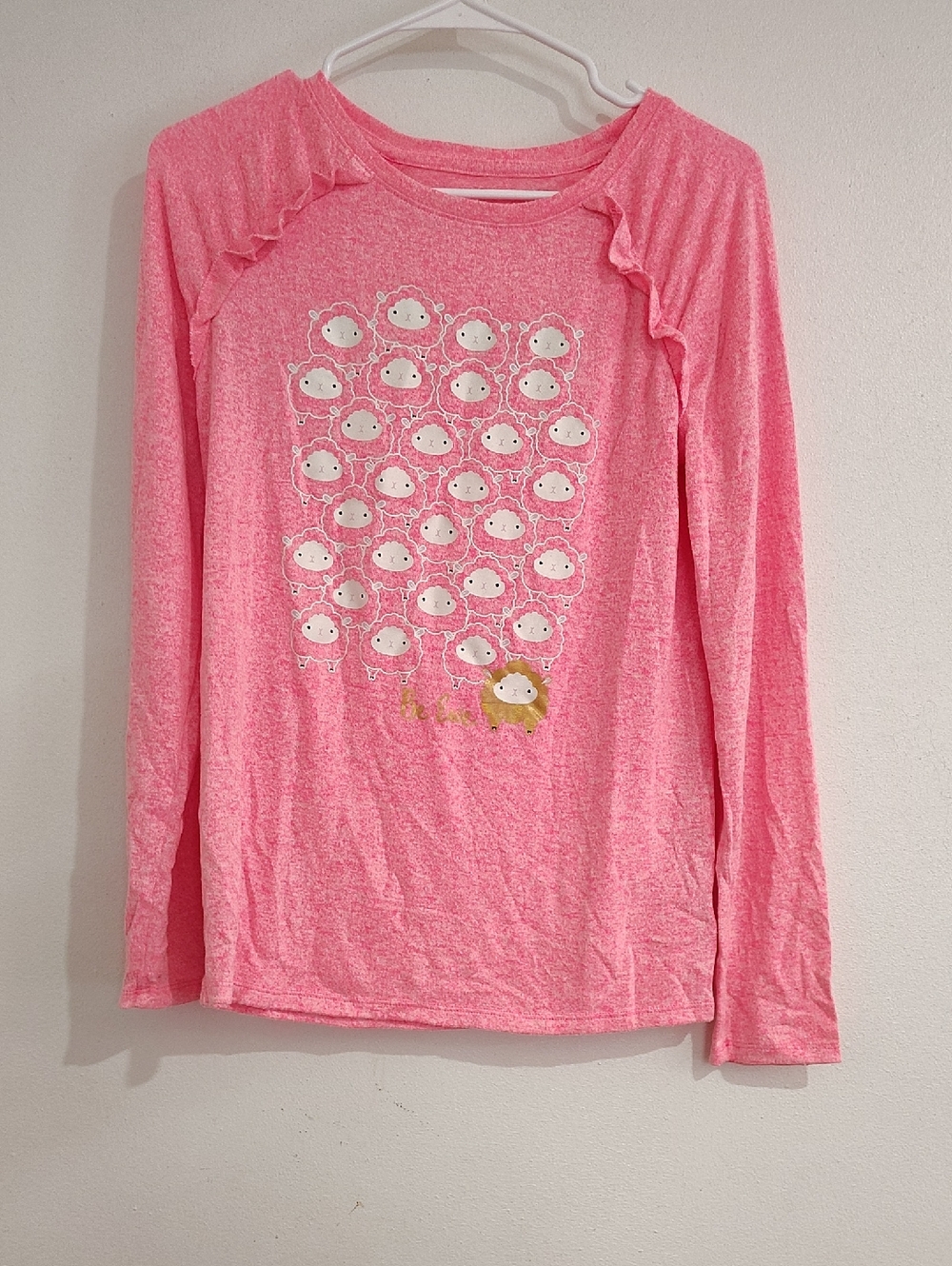 Cat & Jack Pink Long-Sleeve Sheep Print Top